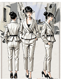 秋季新款西裝套裝職業氣質英倫風工作服