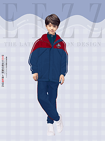 高中學(xué)生校服秋冬沖鋒衣褲三件套拼色款