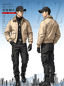 美式復(fù)古夾克飛行外套男工裝安保定制手繪圖