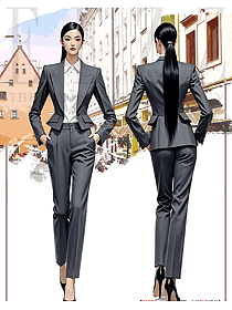 意大利風(fēng)灰色高級感西服女裝短外套