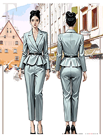 時尚播音藝考主持人正裝工作服套裝