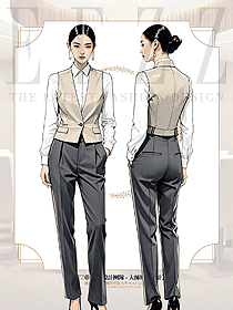 咖啡廳臺球馬甲定制俱樂部教練工作服