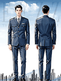 秋冬西服款套裝物業(yè)門衛(wèi)執(zhí)勤制服設(shè)計(jì)