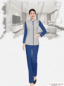 保潔工作服高端星級(jí)酒店客房服務(wù)員長(zhǎng)袖制服