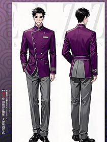 星級酒店禮儀樂隊工作服裝秋冬款手繪設計圖