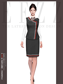 長(zhǎng)袖襯衫高級(jí)感教師行政工作裝OL馬夾設(shè)計(jì)圖