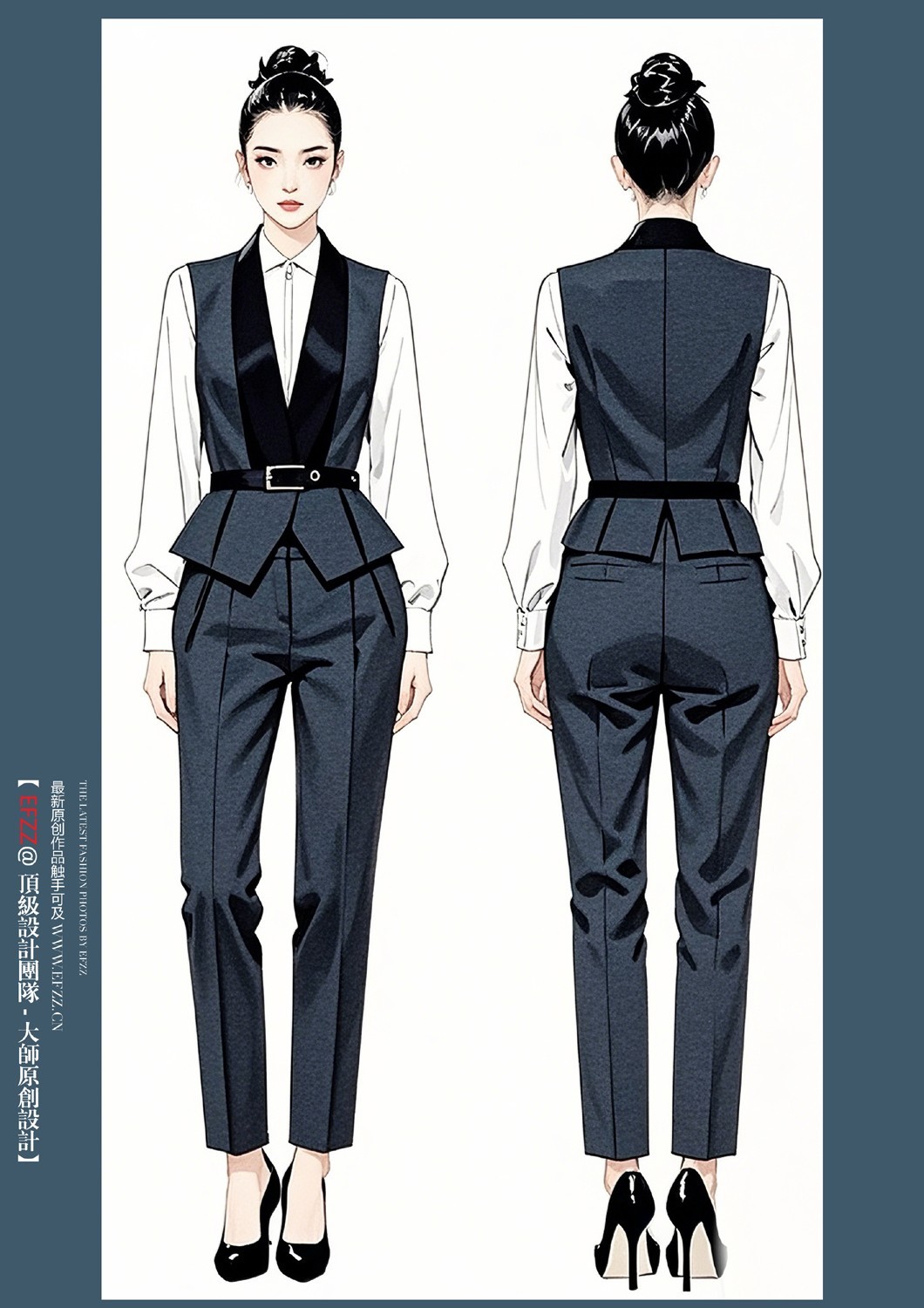 時(shí)尚穿搭輕熟風(fēng)通勤套裝女士簡(jiǎn)約職場(chǎng)服裝