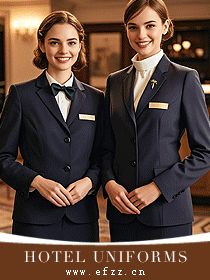 國外高端酒店大堂總臺服務人員制服排版圖-資料片
