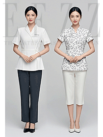 韓版醫美技術分體工作服設計圖