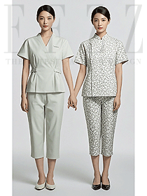 連鎖美容院美容女技師衣服款式圖