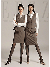 職場高段位穿搭復古色襯衫女裝馬甲圖片