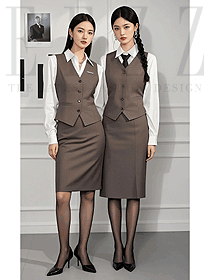 秋冬女士馬甲背心工裝工作服款式圖