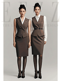 咖啡色馬夾背心坎肩外套正裝工裝