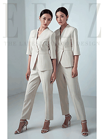 美容院女高端時尚醫(yī)療米色中袖工服