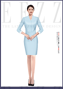 女夏講解員服裝案場客服工裝