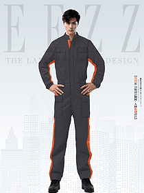 深灰色春秋防靜電連體工作服長袖套裝