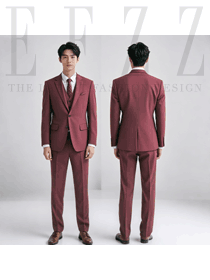 男春秋商務紅色款職業正裝款式圖