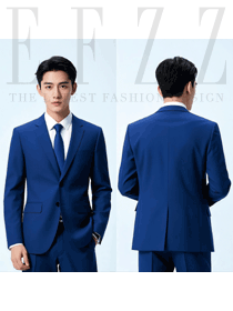 寶藍色韓版大學生商務職業上班面試小西裝