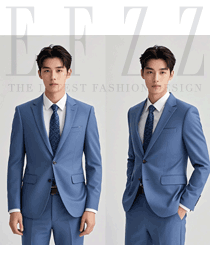 休閑韓版修身淺藍(lán)色小西服外套