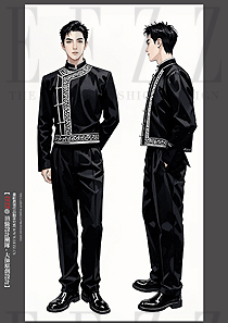 民族特色酒店行李員門童制服套裝秋冬裝