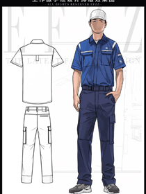 物業(yè)保安工作服夏款長袖襯衣