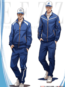 藍(lán)色款戶外風(fēng)衣運(yùn)動上衣夾克手繪圖