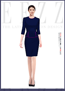 售樓部工裝高級感前臺接待職業裝設計圖