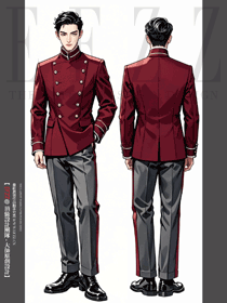 禮儀樂(lè)隊(duì)工作服裝秋冬款手繪款效果圖