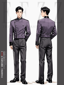 酒店迎賓服裝門童接待禮賓工作服手繪作品