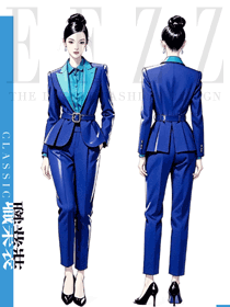 服裝手繪定制前臺接待工作裝美容院工作服西裝套裙
