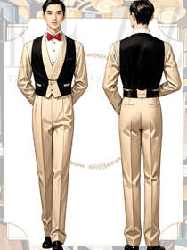 酒店西餐廳傳菜員服務(wù)員馬甲工作服