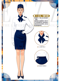 高鐵乘軌職業套裝長袖襯衫款手繪作品圖