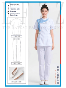夏季短袖牙科口腔醫(yī)生護(hù)理工作服定制款