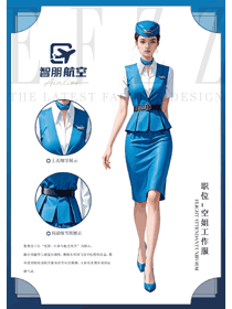 乘務(wù)員空姐制服春秋職業(yè)馬夾背心手繪圖