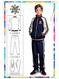 兒童班服小學(xué)生校服套裝運(yùn)動棒球服作品