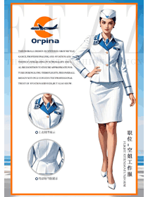 職場地勤柜臺通勤套裝氣質正裝手繪案例