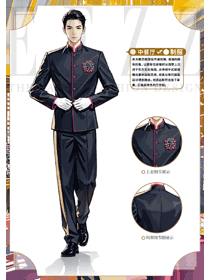 上海時(shí)尚餐廳中式立領(lǐng)套裝員工制服定制設(shè)計(jì)圖