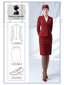 紅色魅力:鐵路乘務員的優雅風尚