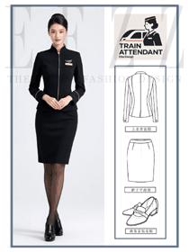 黑色經典：交通乘務員的魅力制服