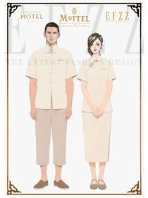 新中式雅韻 —EFZZ制服設計網酒店客房服務制服方案
