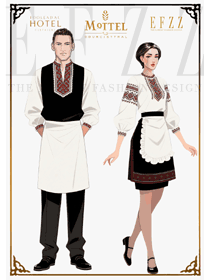 東歐刺繡炸場！酒店手繪制服方案秒變「民俗文化結界」沉浸式體驗