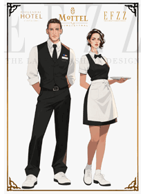 經(jīng)典新生：黑白酒店西餐馬甲制服的現(xiàn)代服務(wù)轉(zhuǎn)譯