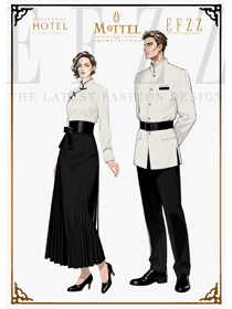 盤扣與腰封：黑白酒店工作人員制服解析