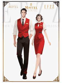 紅色主調：酒店西餐廳制服的熱情美學敘事