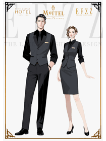 灰黑搭配巧思，提升西餐廳工作服高級感設(shè)計方案