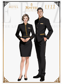 黑金奢雅風：酒店中餐廳高端服務制服設計