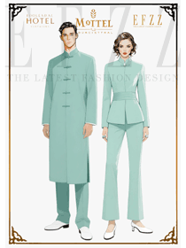 酒店中餐廳制服：薄荷綠與新中式的雅致融合