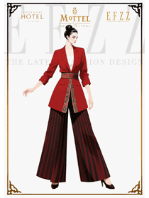 紅黑碰撞:五星級酒店咨客制服的視覺沖擊與文化底蘊