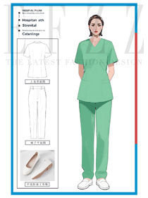 “療愈之綠” 醫院人員原創工作服設計