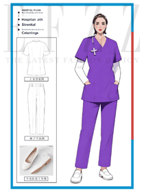紫色賦能,關懷滿溢:醫院人員原創工作服案例